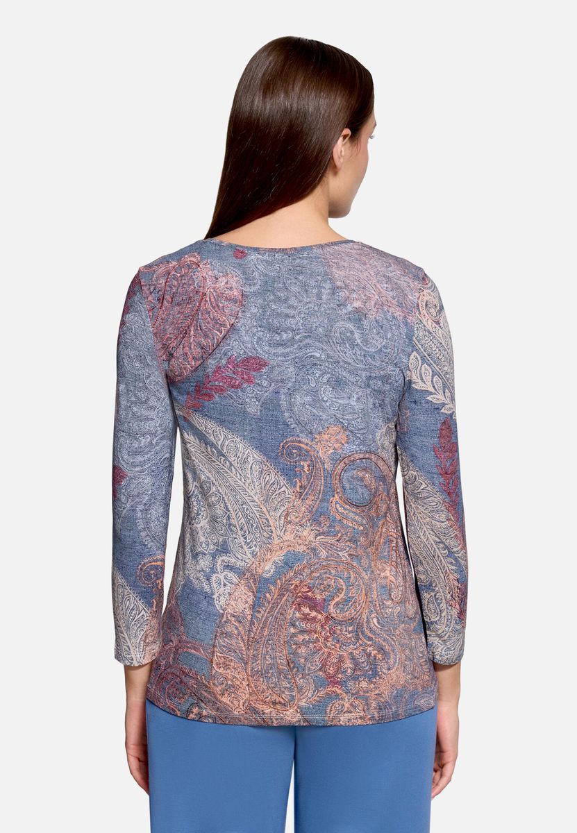 Tailliertes Shirt mit Paisley-Muster