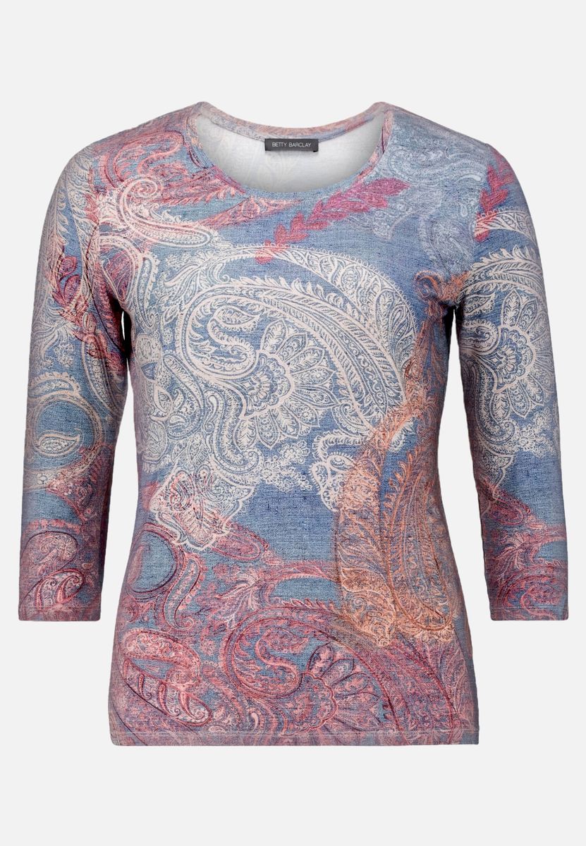 Tailliertes Shirt mit Paisley-Muster