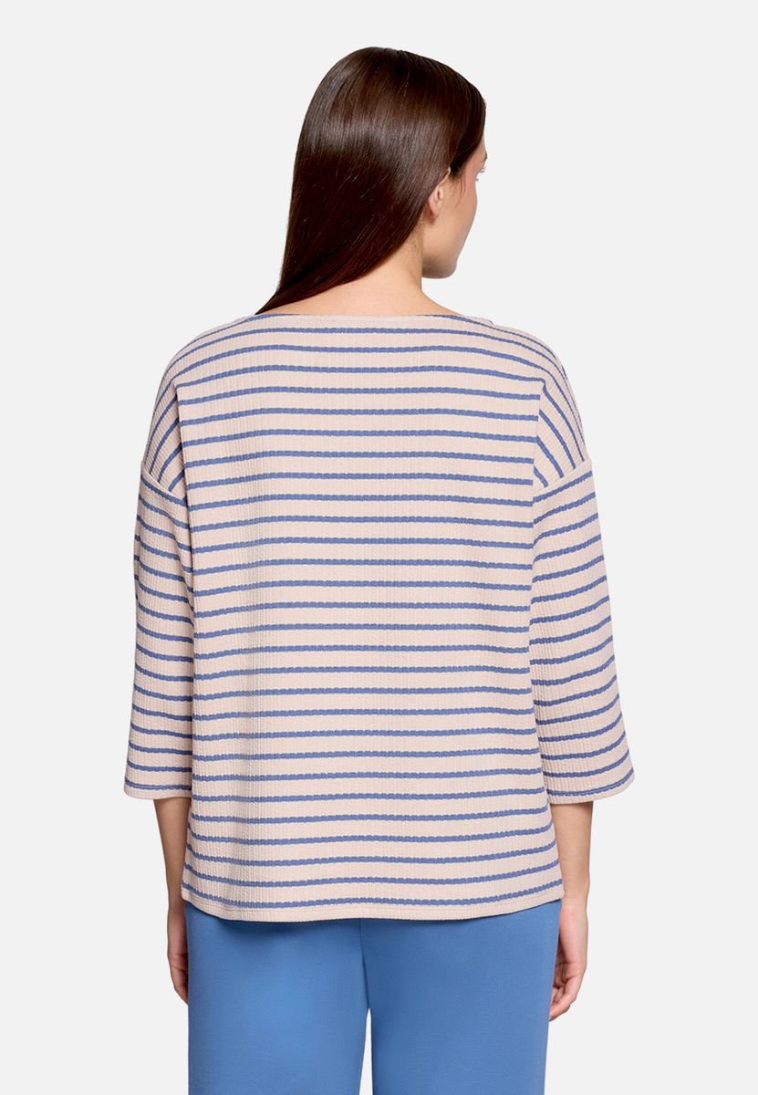 Oversized-Streifenshirt mit U-Boot-Ausschnitt