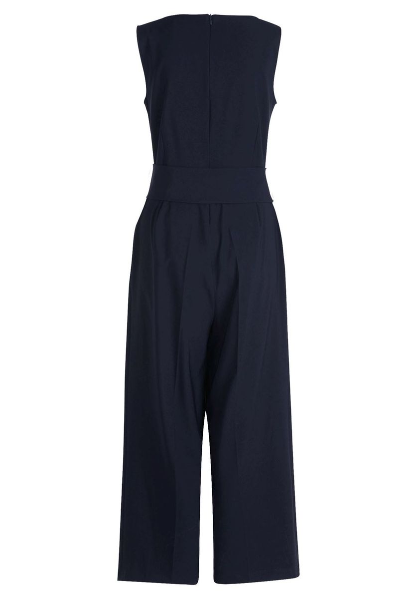 Ärmelloser Jumpsuit mit Bindegürtel