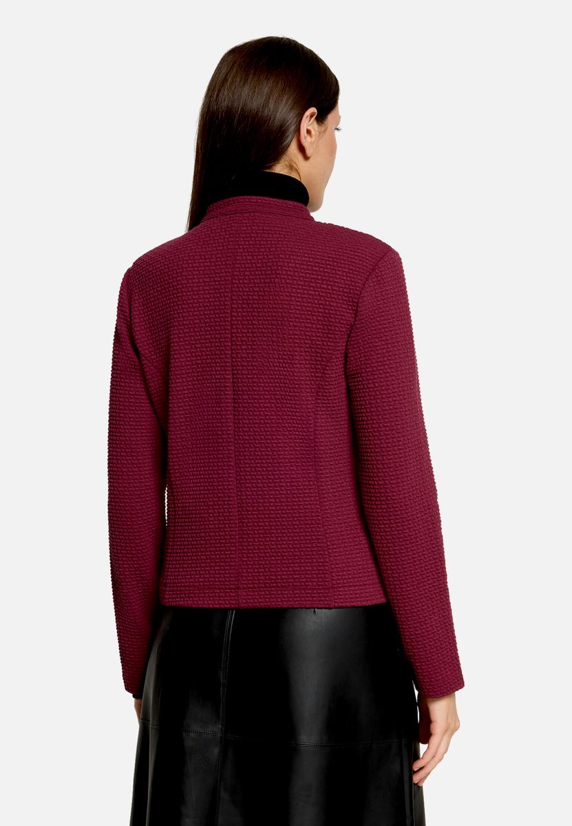 Strukturierte Zipper-Jacke mit Taschen