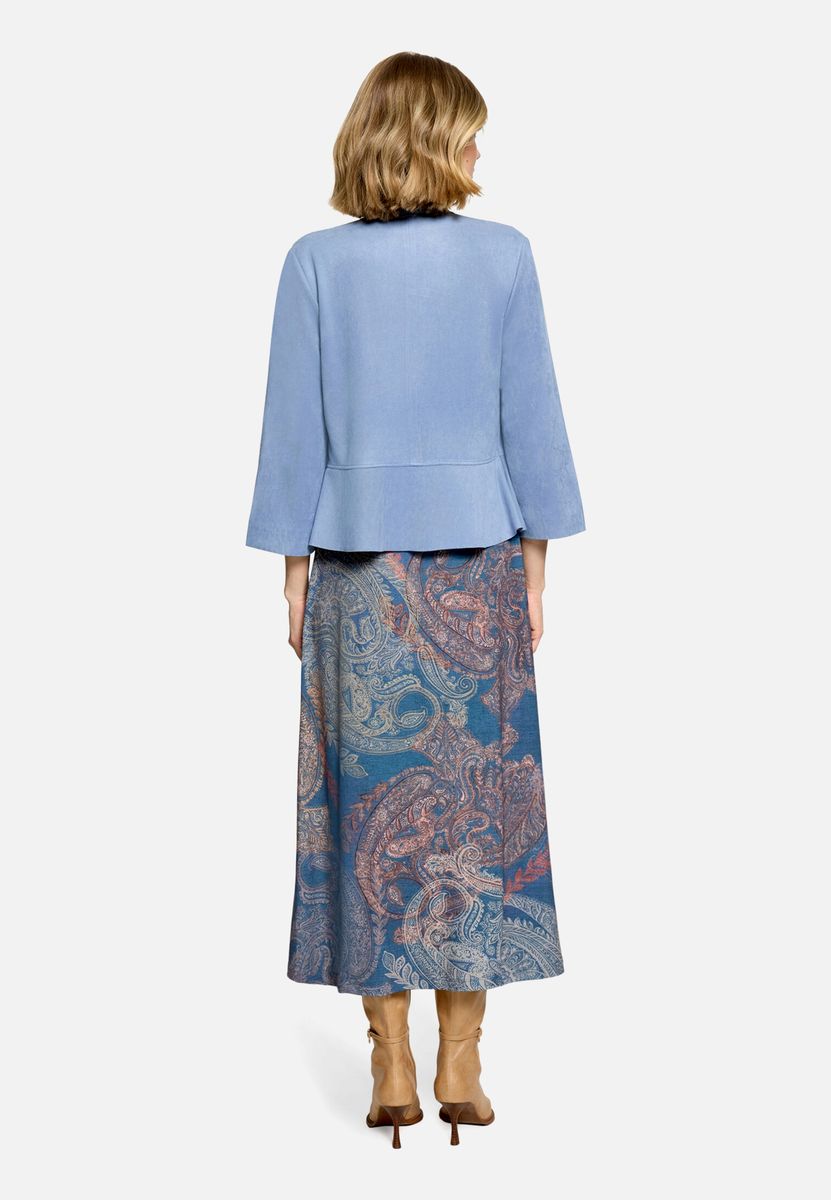 Offene Jacke in Veloursoptik