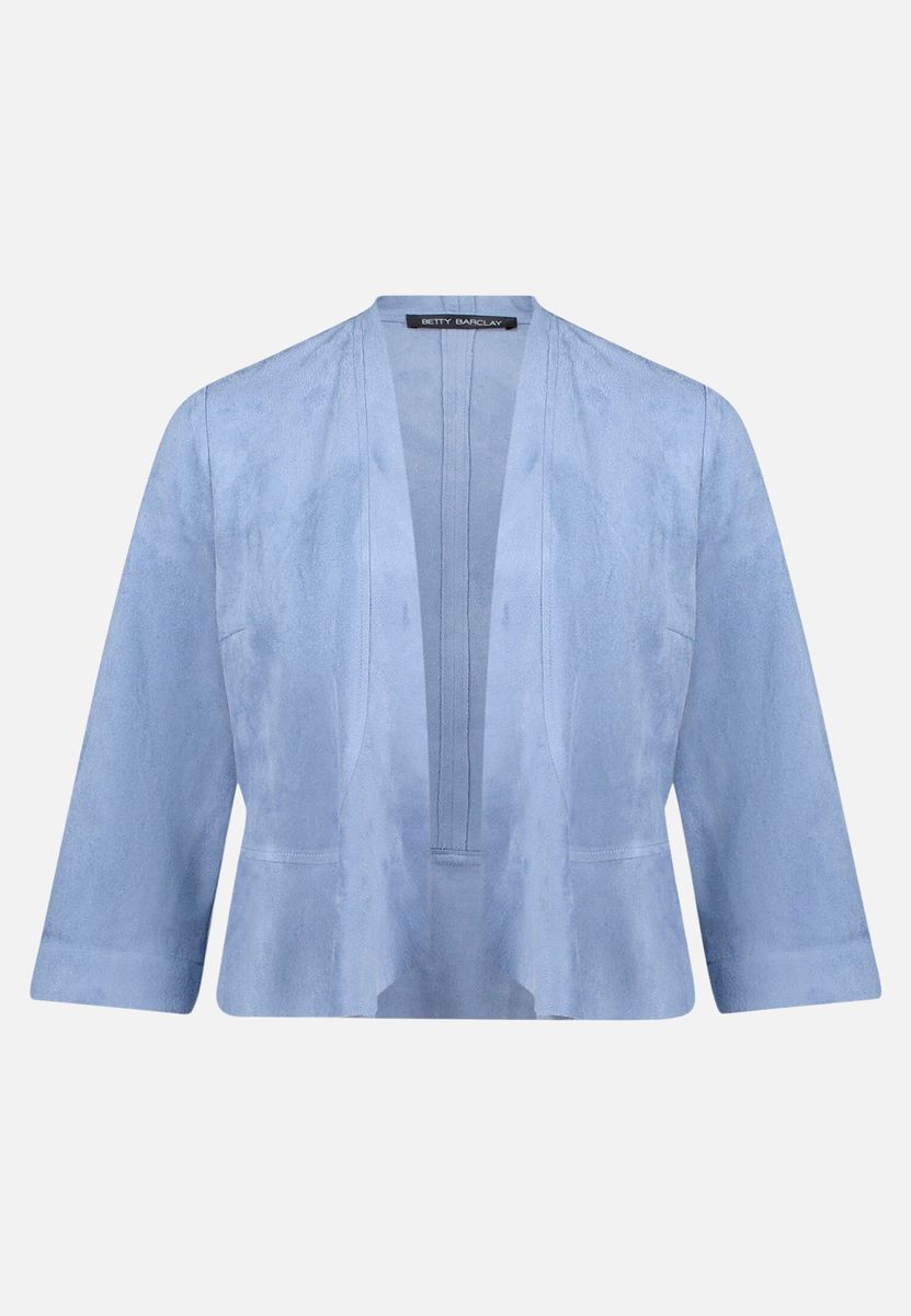 Offene Jacke in Veloursoptik