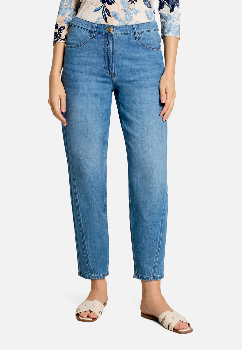 Barrel-Jeans mit Teilungsnaht