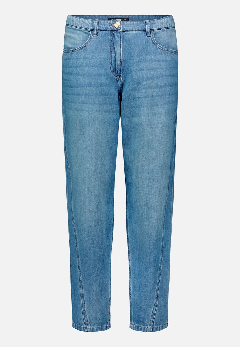 Barrel-Jeans mit Teilungsnaht