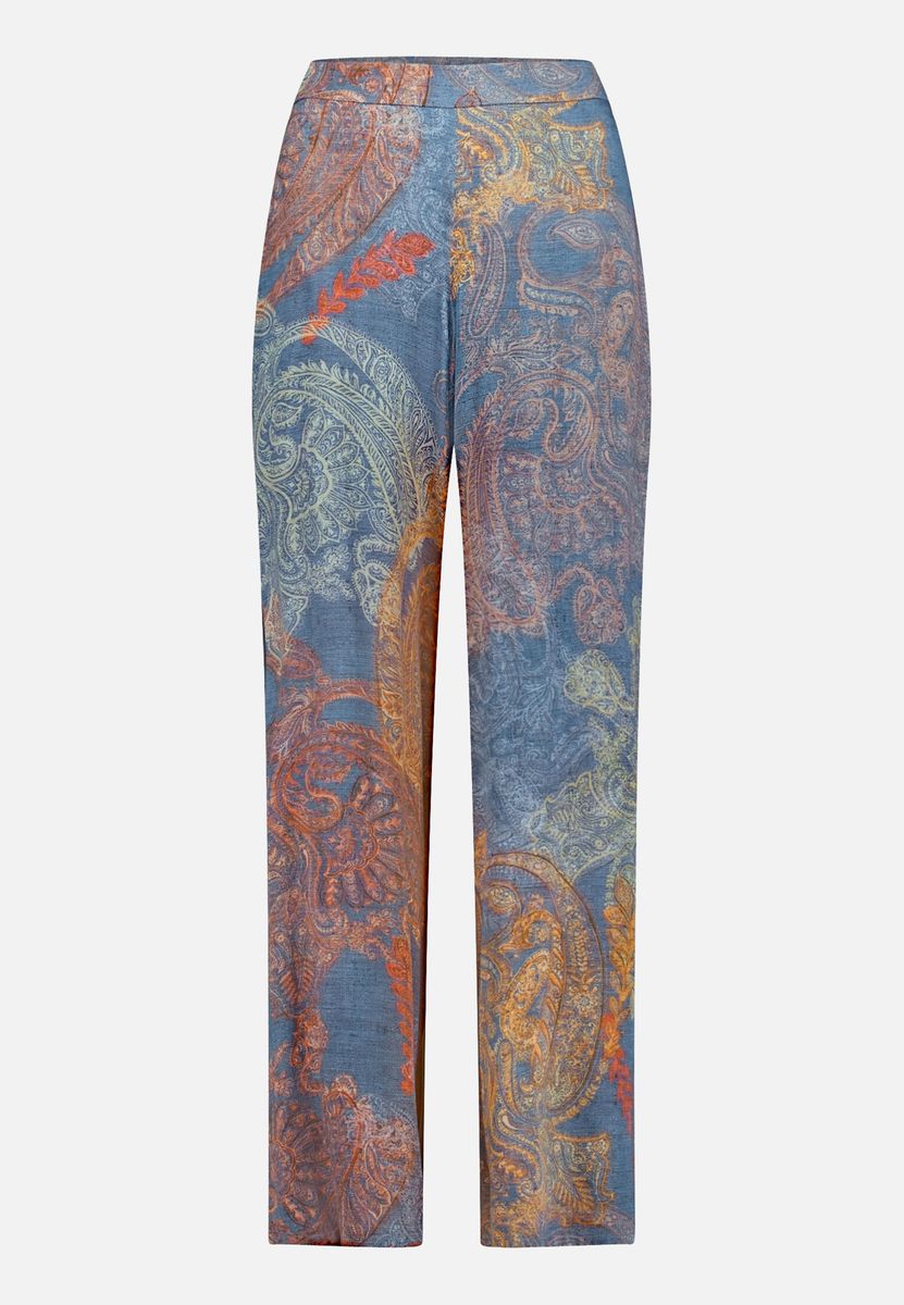 Fließende Marlene-Hose mit Paisleymuster