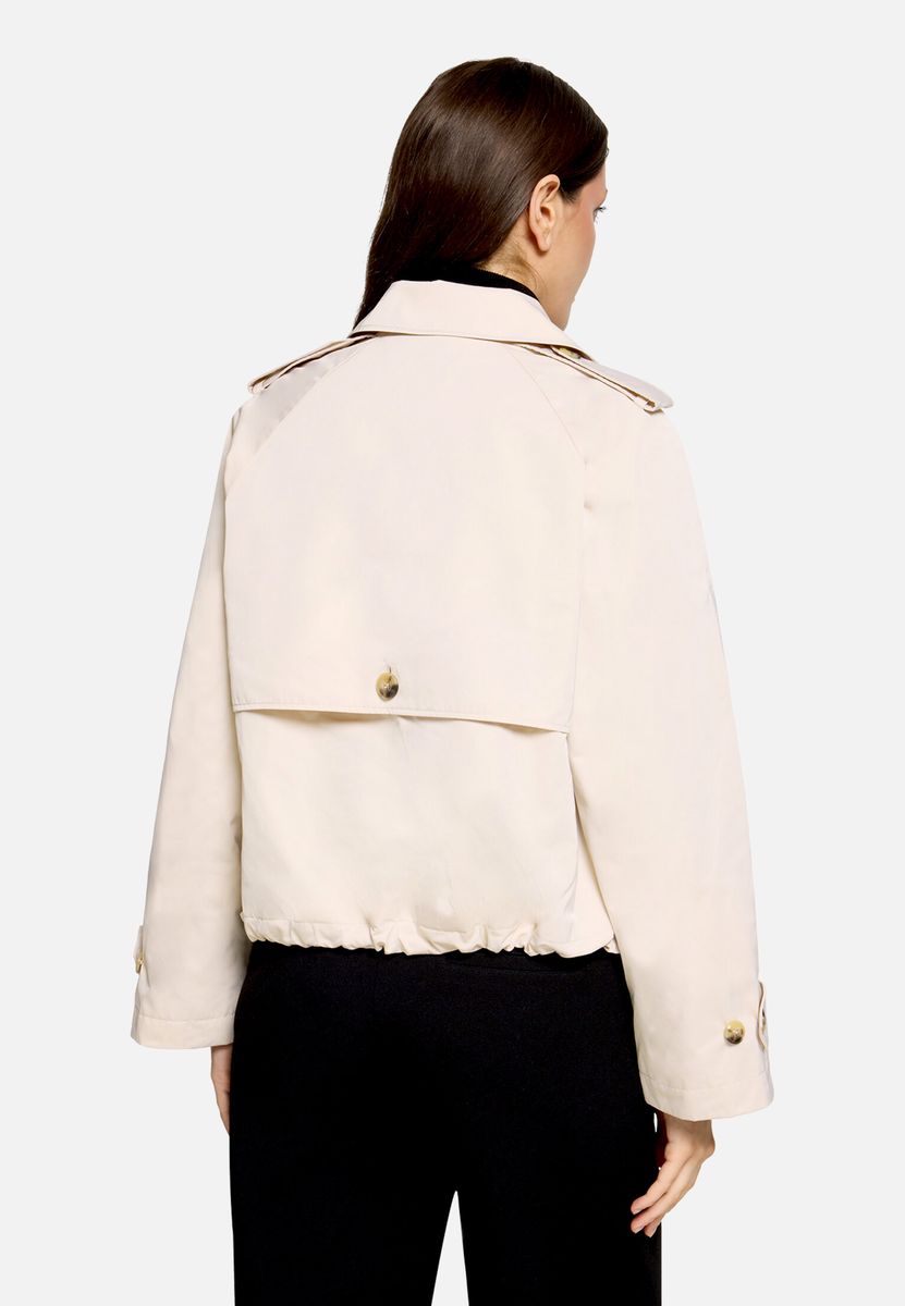 Kurzer zweireihiger Trenchcoat
