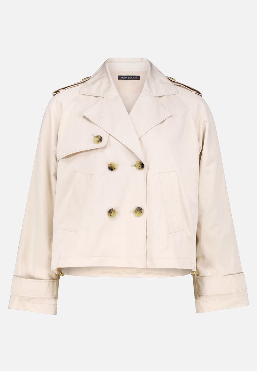 Kurzer zweireihiger Trenchcoat
