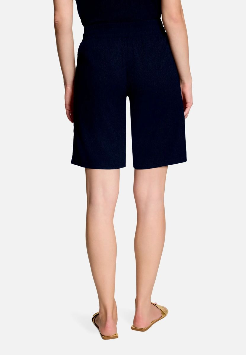 Strukturierte Bermuda-Shorts mit Kordelzug