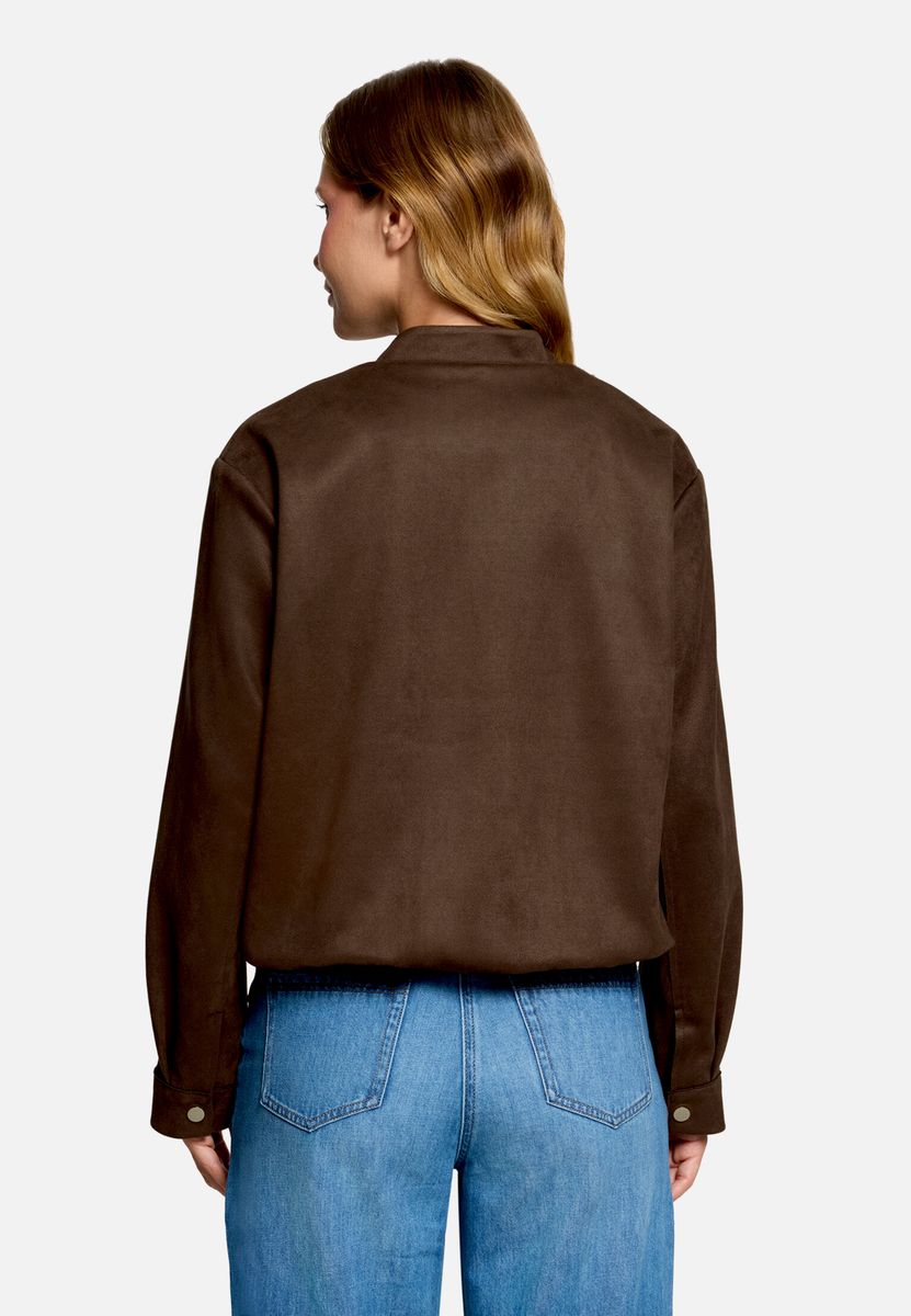 Blouson aus weichem Velours-Imitat