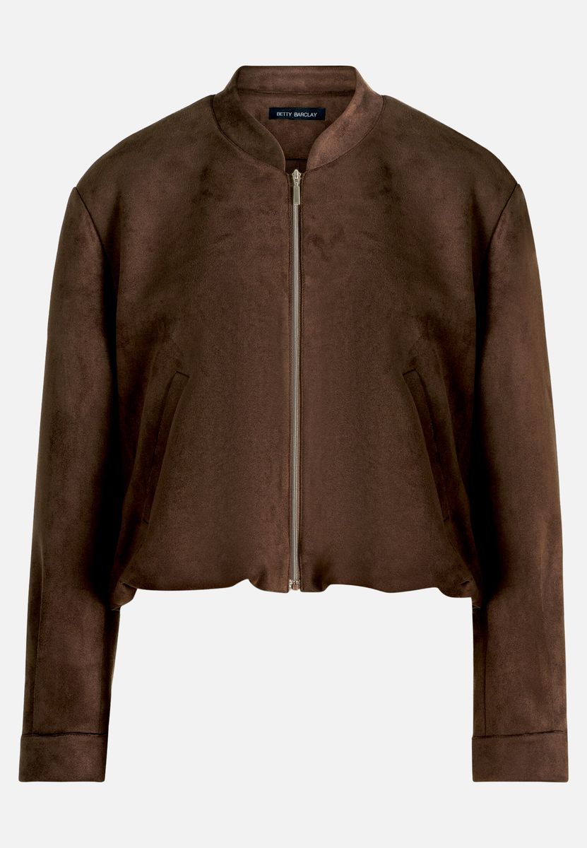 Blouson aus weichem Velours-Imitat