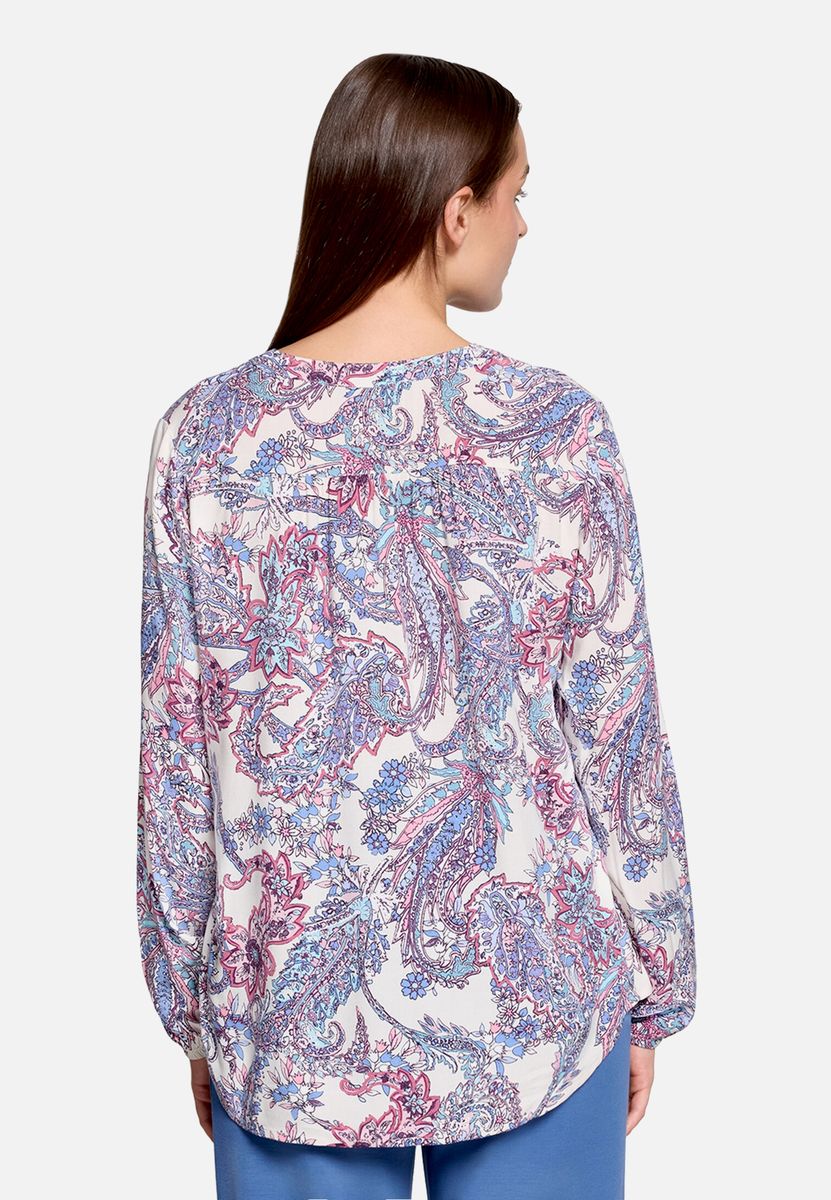 Fließende Schlupfbluse mit Paisley-Print