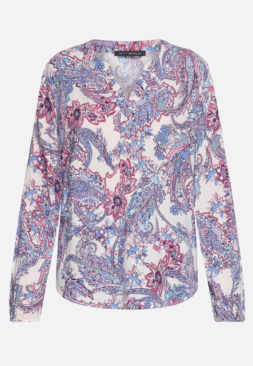 Fließende Schlupfbluse mit Paisley-Print