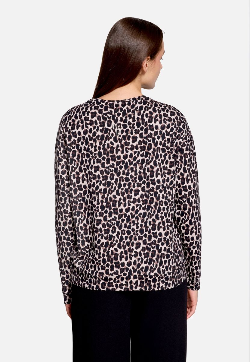Leopard-Print Sweatshirt mit Rundhalsausschnitt