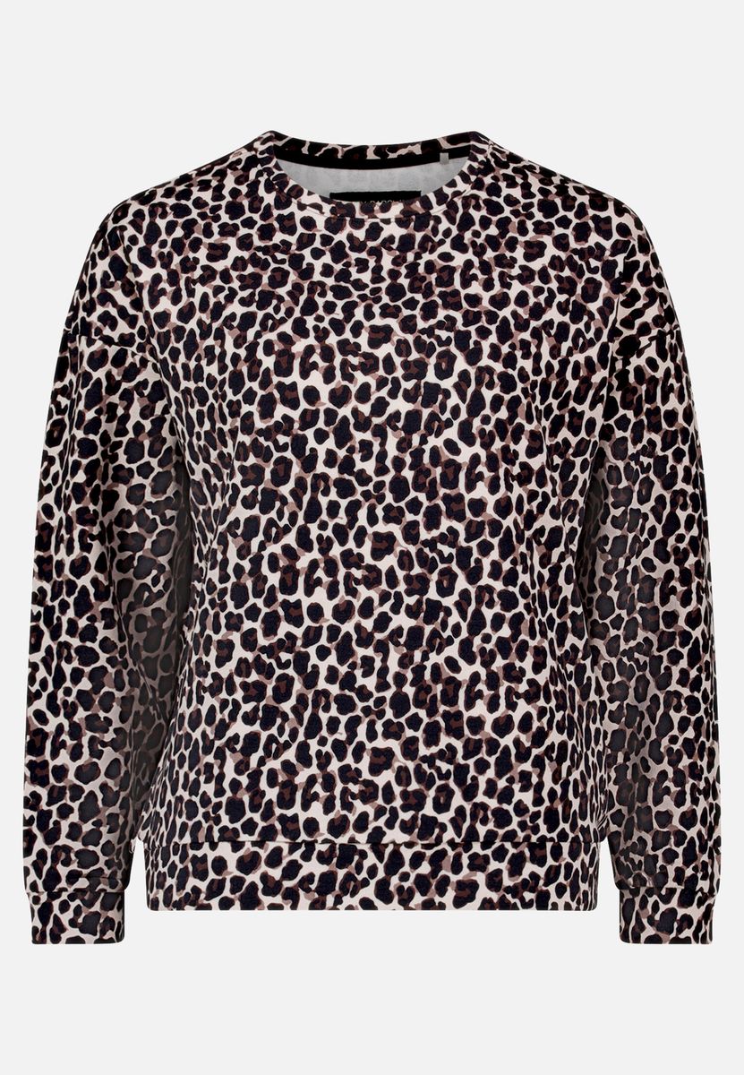 Leopard-Print Sweatshirt mit Rundhalsausschnitt