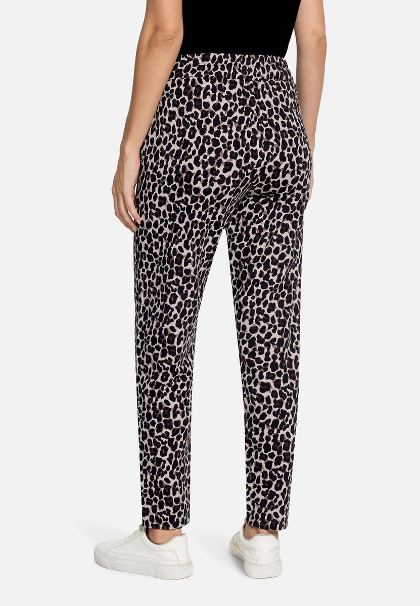Schmal Geschnittene Jogginghose mit Animalprint
