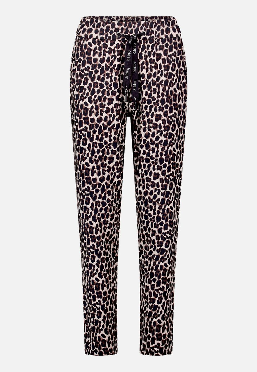 Schmal Geschnittene Jogginghose mit Animalprint