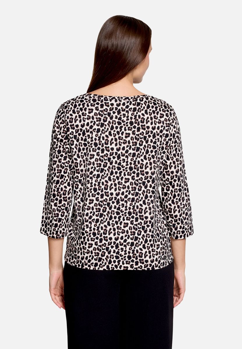 Leopard-Shirt mit 3/4-Ärmeln