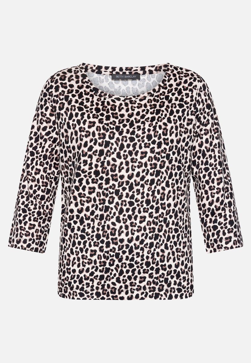 Leopard-Shirt mit 3/4-Ärmeln