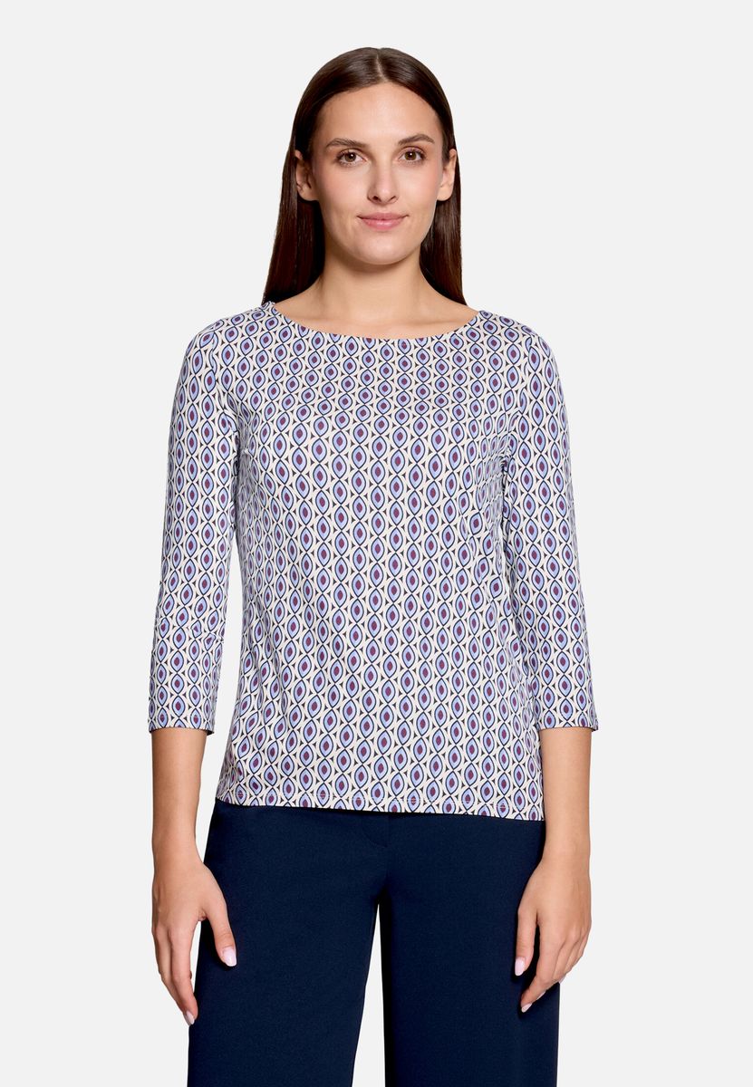 Grafik-Print Shirt mit 3/4-Arm