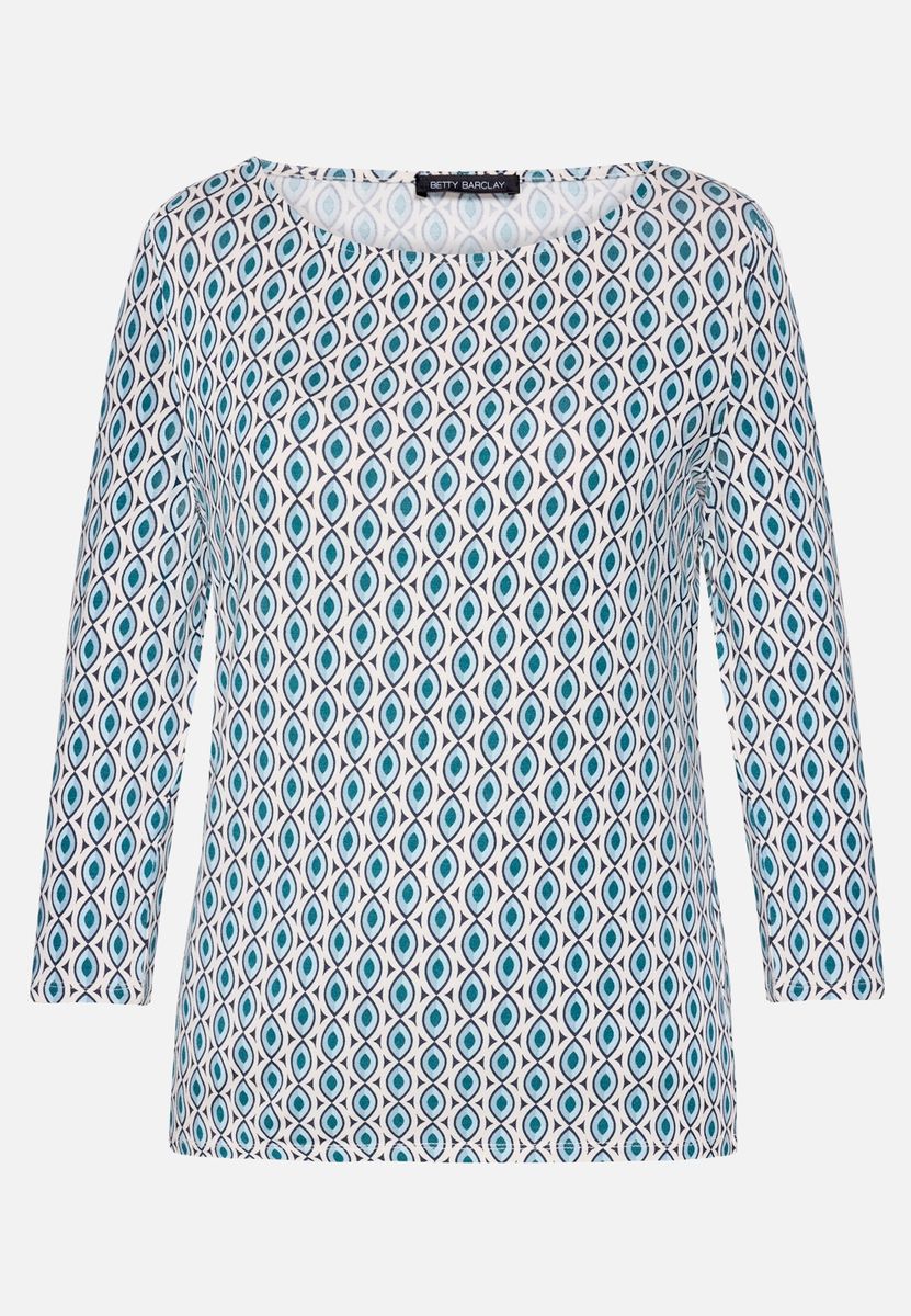 3/4-Arm-Shirt mit geometrischem Muster