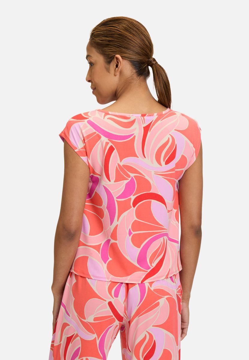 Blusenshirt mit abstraktem Blumenmuster