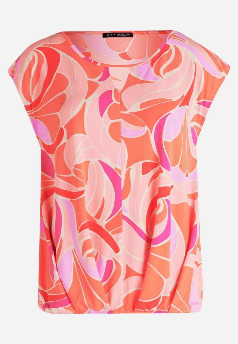 Blusenshirt mit abstraktem Blumenmuster