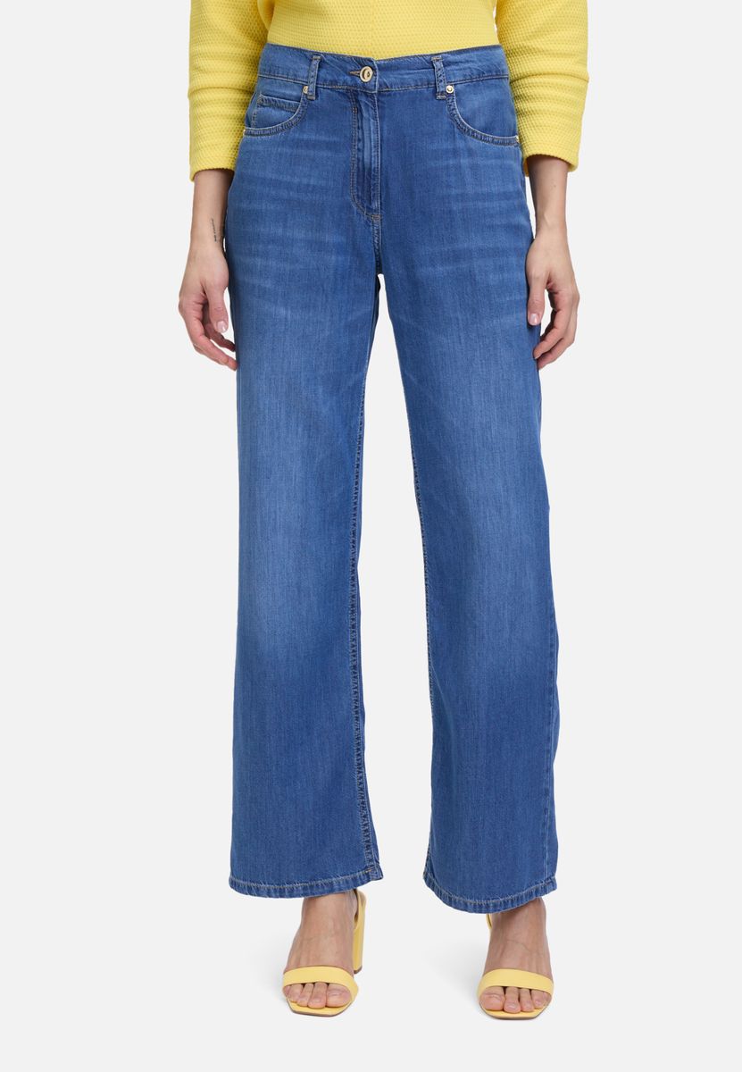 Relaxed-Fit Jeans mit weitem Bein