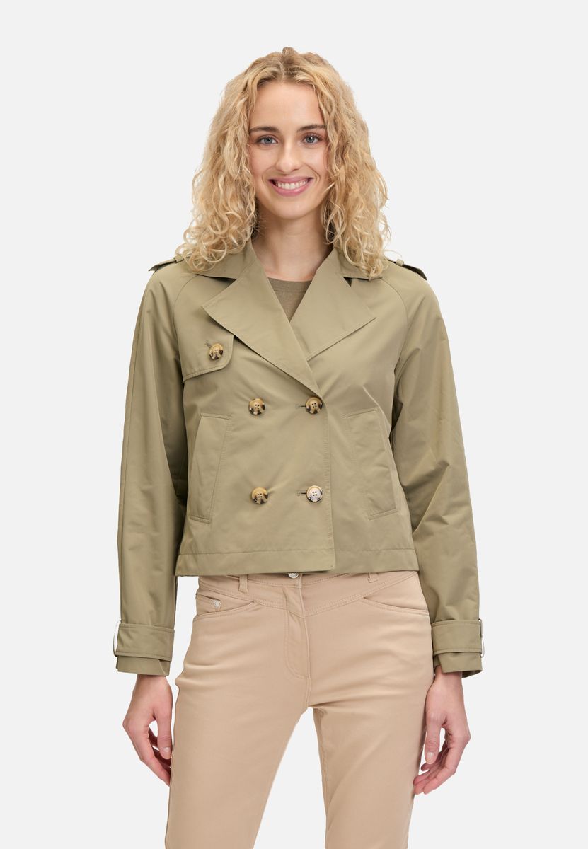 Doppelreihige Kurzjacke im Trench-Stil