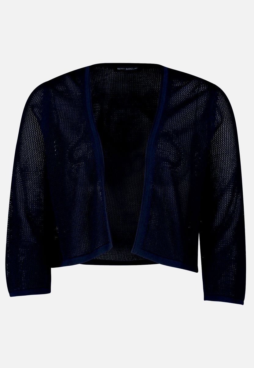 Leichte Mesh-Strickjacke mit 3/4-Arm