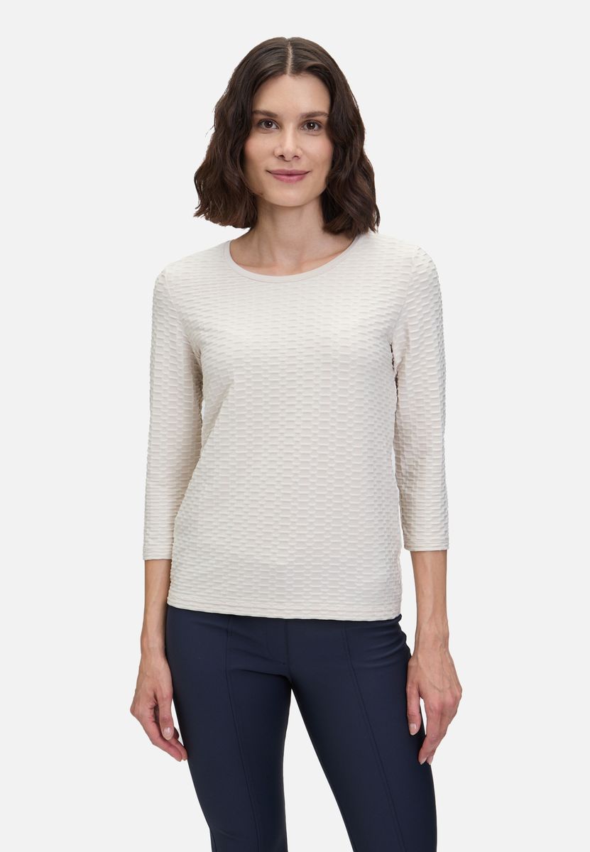 Strukturiertes Shirt mit 3/4-Arm