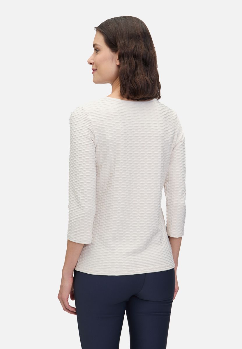 Strukturiertes Shirt mit 3/4-Arm