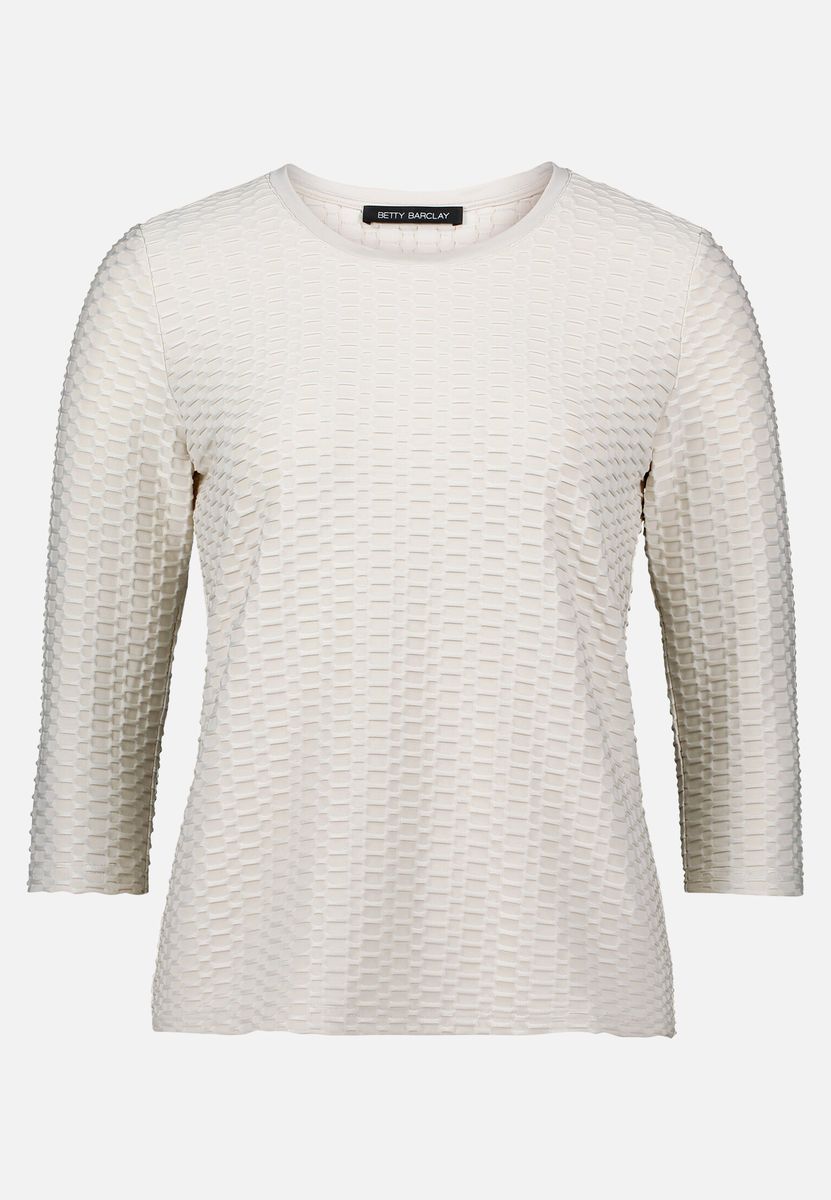 Strukturiertes Shirt mit 3/4-Arm