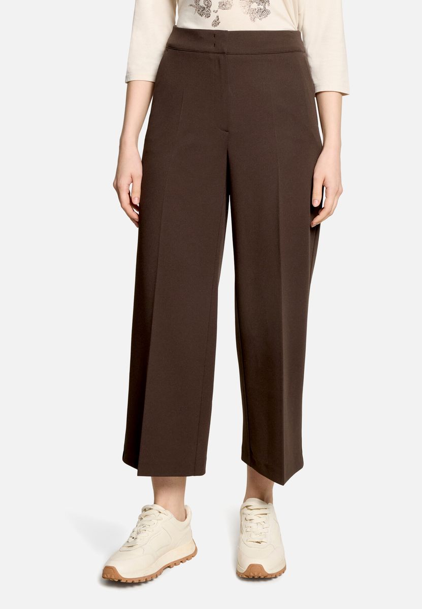 High-Waist Culotte mit Bügelfalte