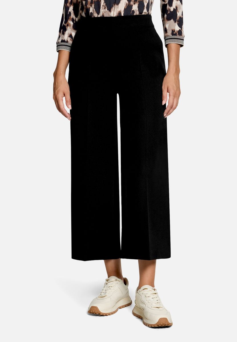 High-Waist-Culotte mit Bügelfalte