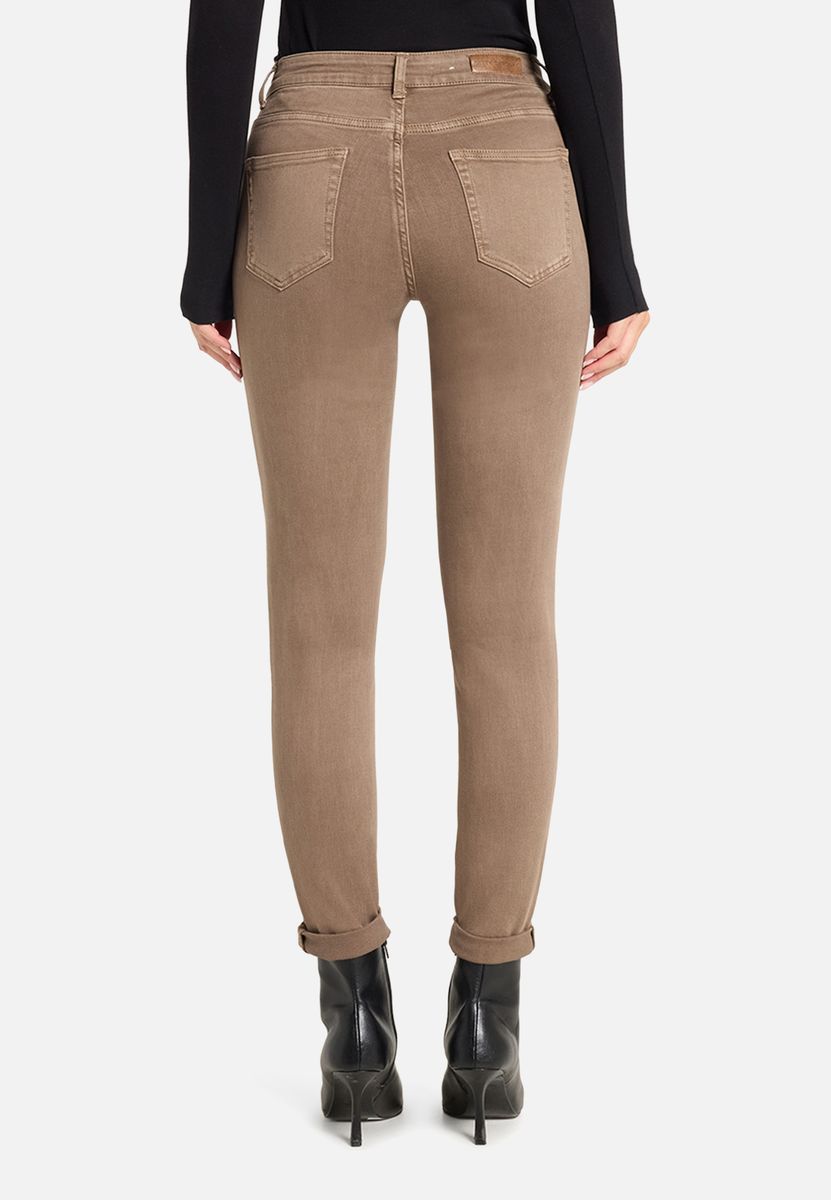 Slim-Fit Jeans mit Strass-Applikationen