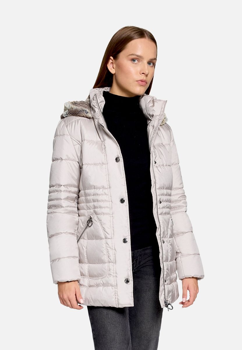 Gesteppte Outdoorjacke mit Kapuze