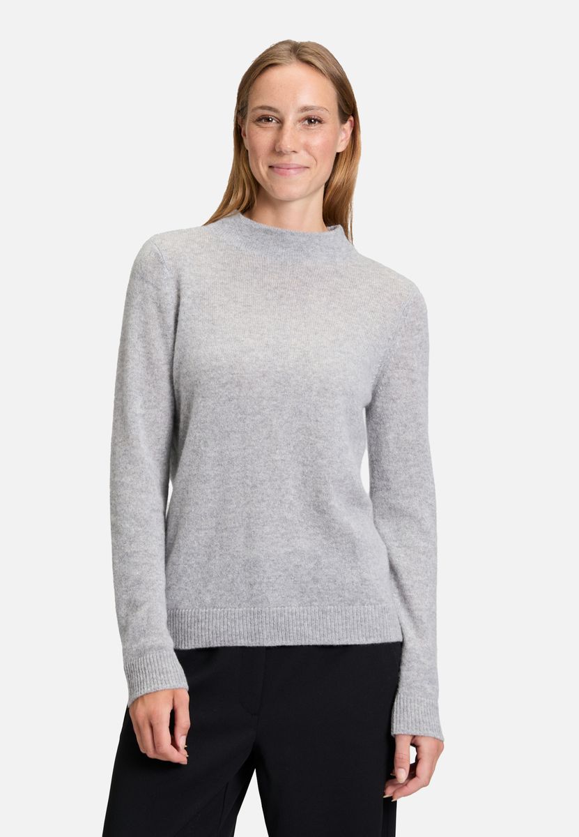 Klassischer Kaschmir-Pullover mit Stehkragen