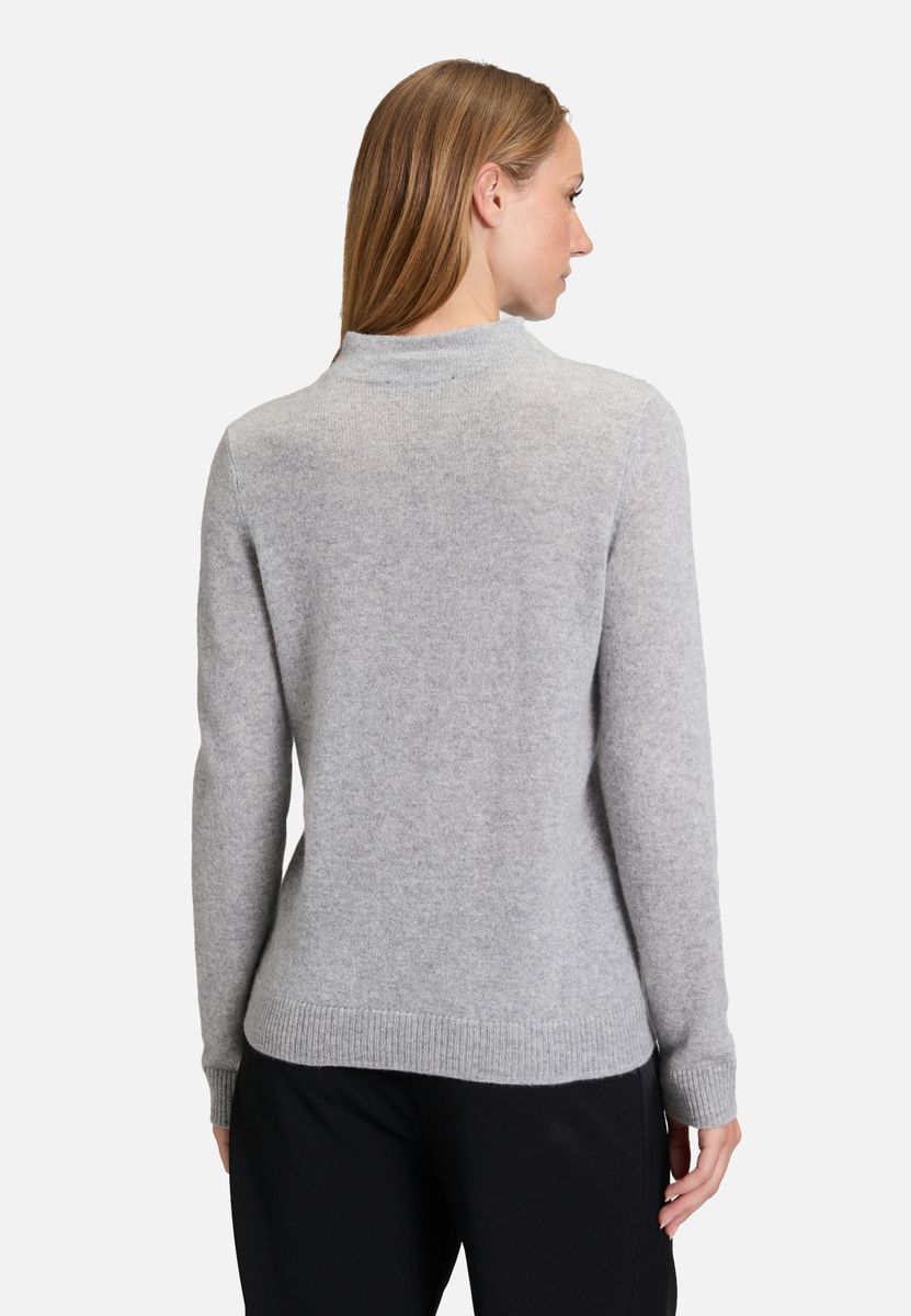 Klassischer Kaschmir-Pullover mit Stehkragen
