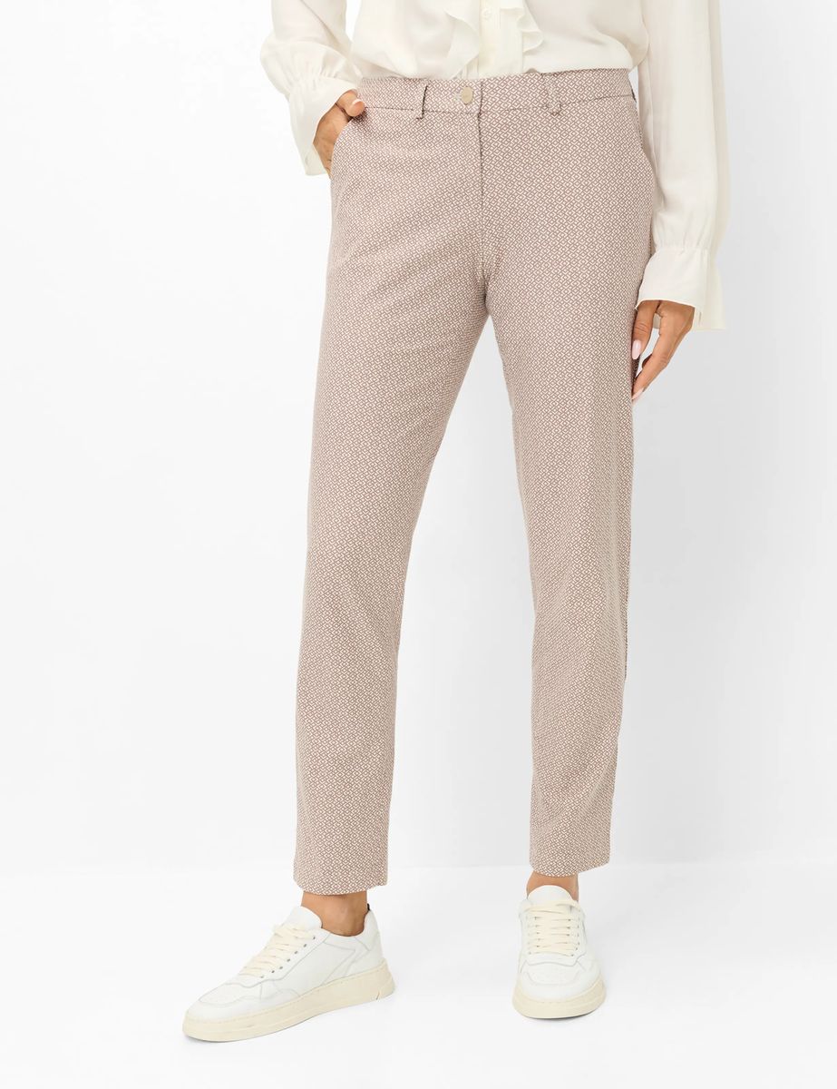 Gemusterte Chino aus Baumwoll-Stretch
