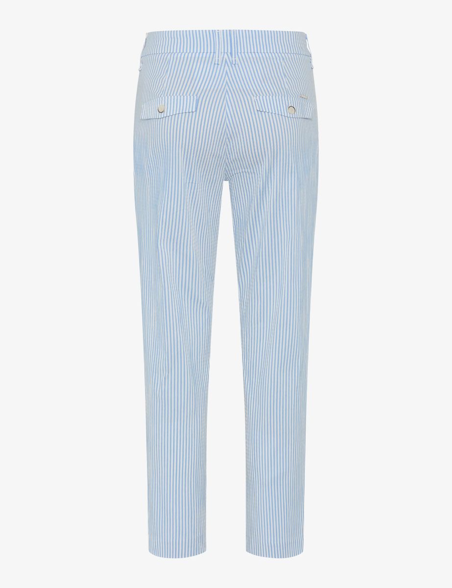 Gestreifte Seersucker-Chino in Regular Fit