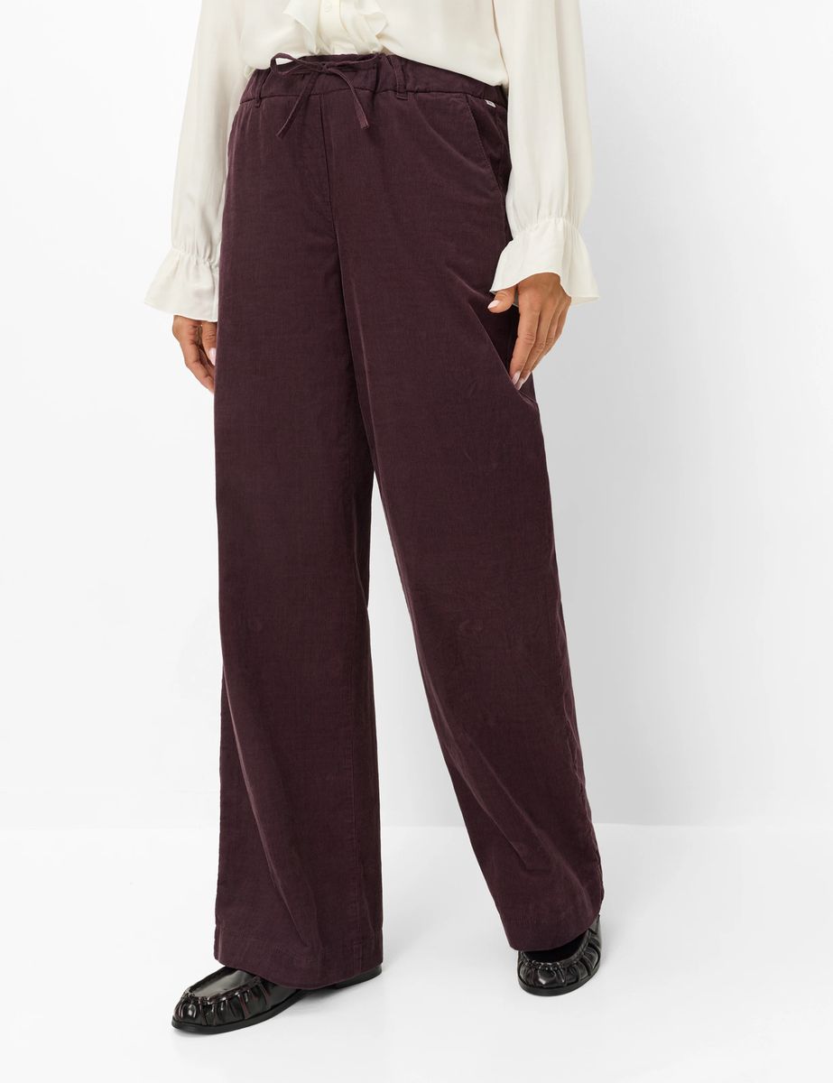 Cord-Palazzohose mit weitem Bein