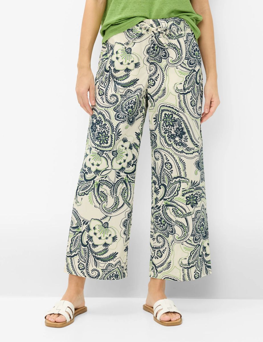 Culotte mit Paisley-Print und weitem Bein