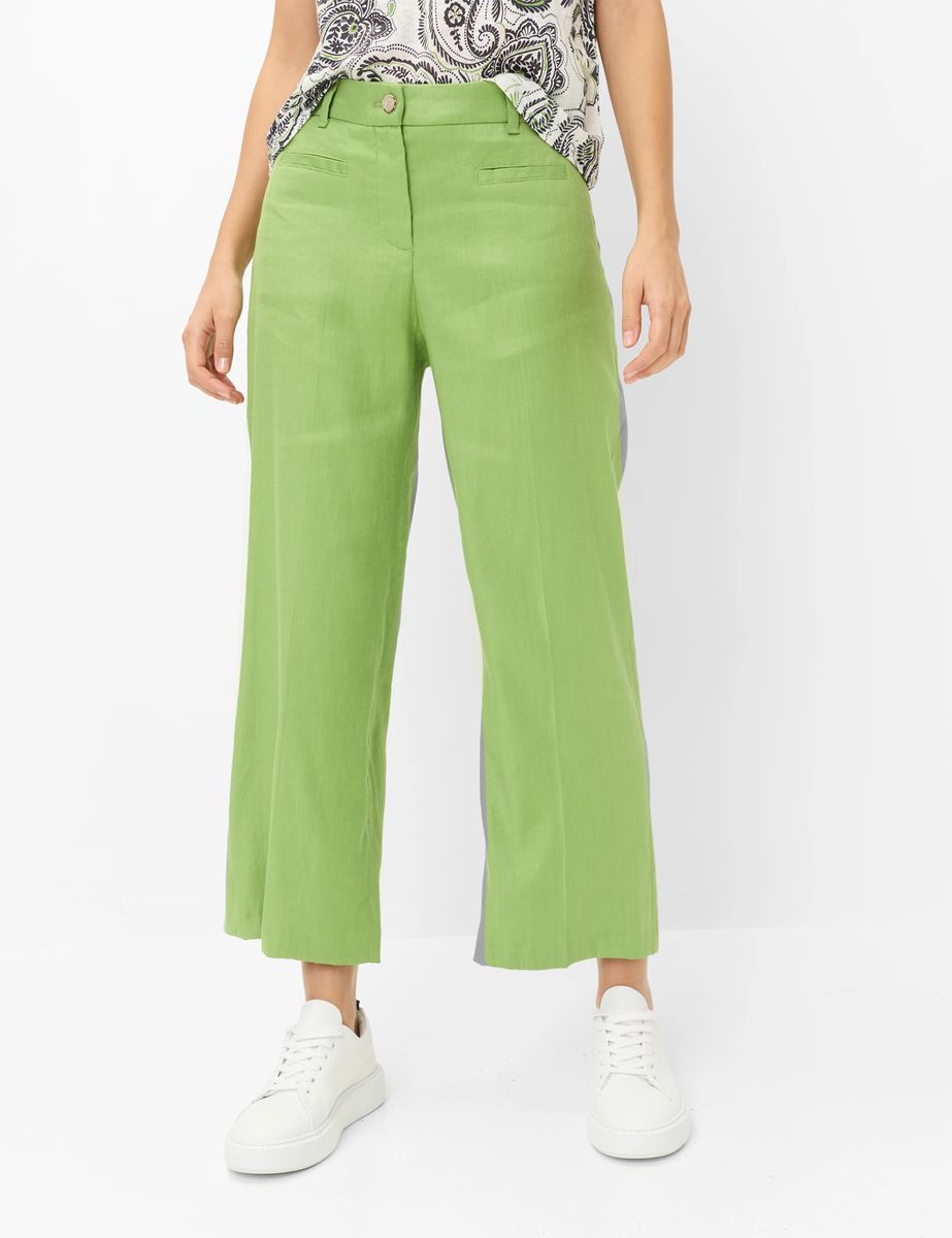 Elegante Leinen-Culotte mit weitem Bein