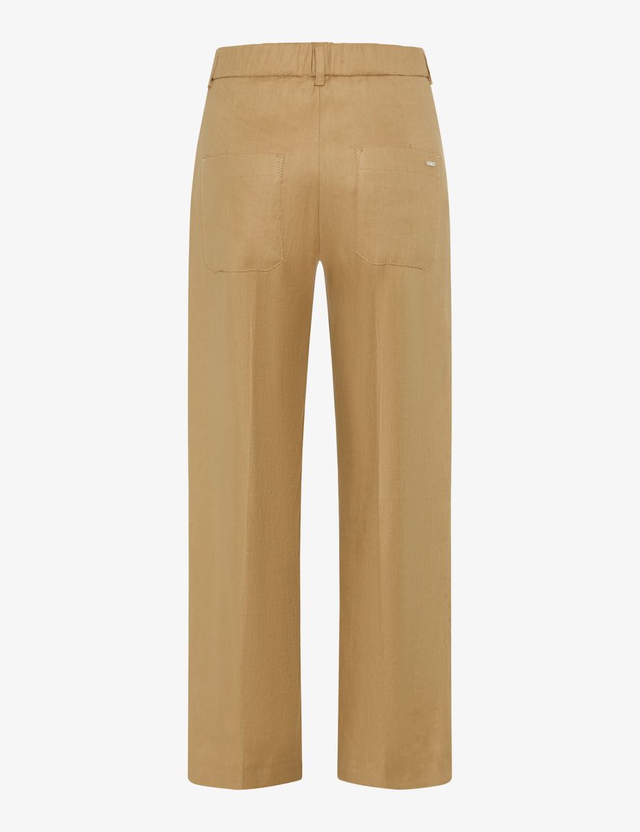 Leinen-Culotte mit weitem Bein