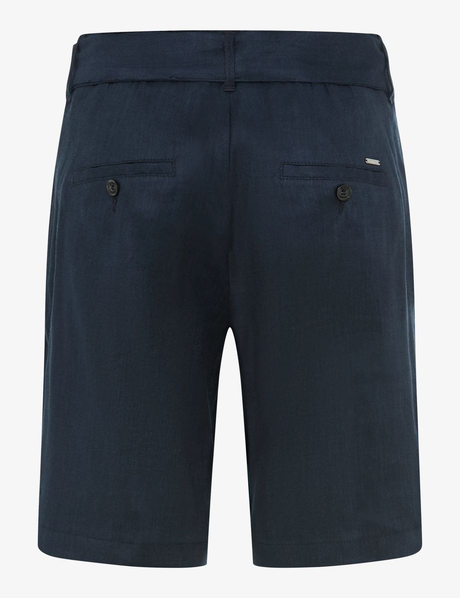Weit geschnittene Leinen-Bermuda-Shorts