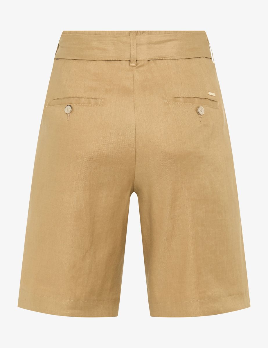 Weite Bermuda-Shorts aus Leinen