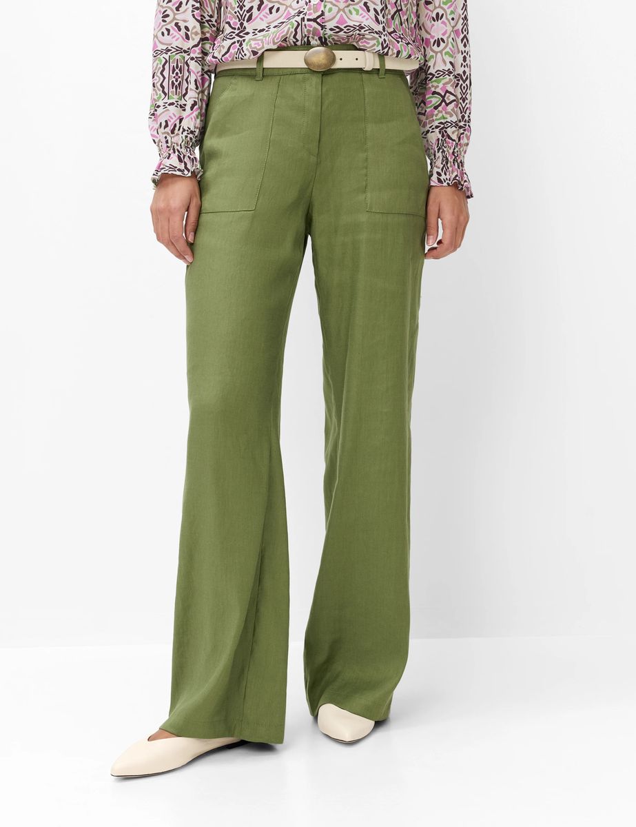 Weite Palazzohose aus Leinen