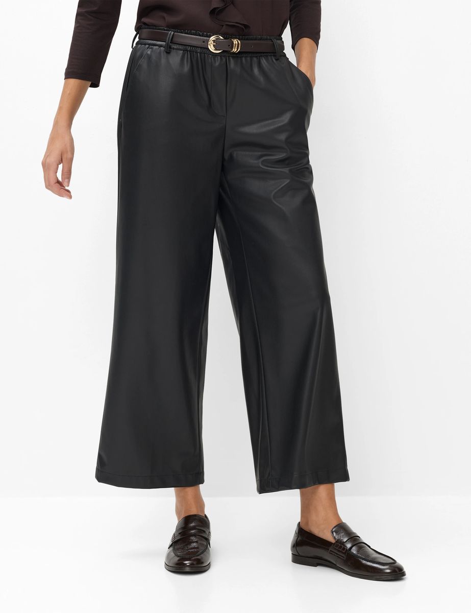 Culotte in Nappaleder-Optik