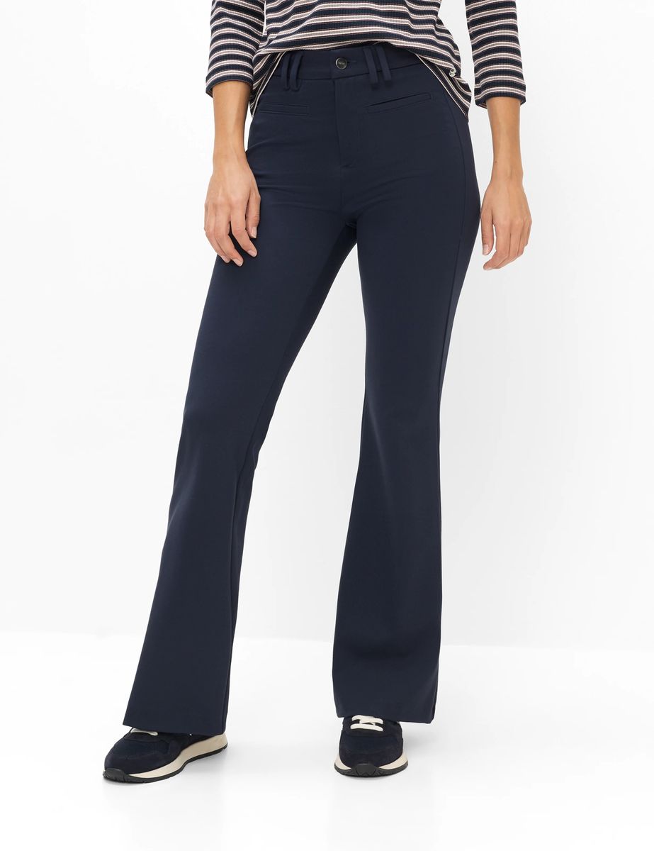 Hochgeschnittene Schmale Bootcut-Hose